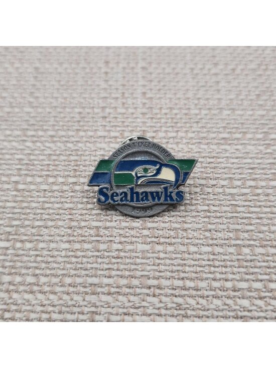 Jewelry - Vintage 1999 Seattle Seahawks Season Ticket Holder Enamel Pin A7356